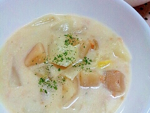 クラムチャウダーの缶詰で白菜のミルクスープ レシピ 作り方 By ラズベリっち 楽天レシピ クラムチャウダーの缶詰で白菜のミルクスープ レシピ 作り方 By ラズベリっち 楽天レシピ